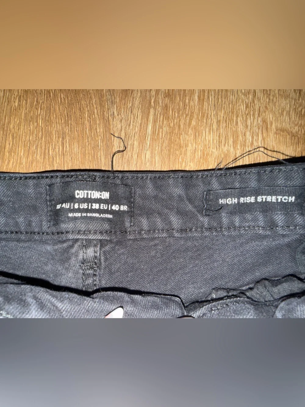 Cotton On High-Rise Black Denim Shorts